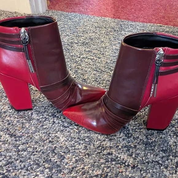 AMAZING L.A.M.B. LAMB GWEN STEFANI RED HIGH HEELED BOOTS WOMEN'S SIZE 6 - Picture 2 of 8